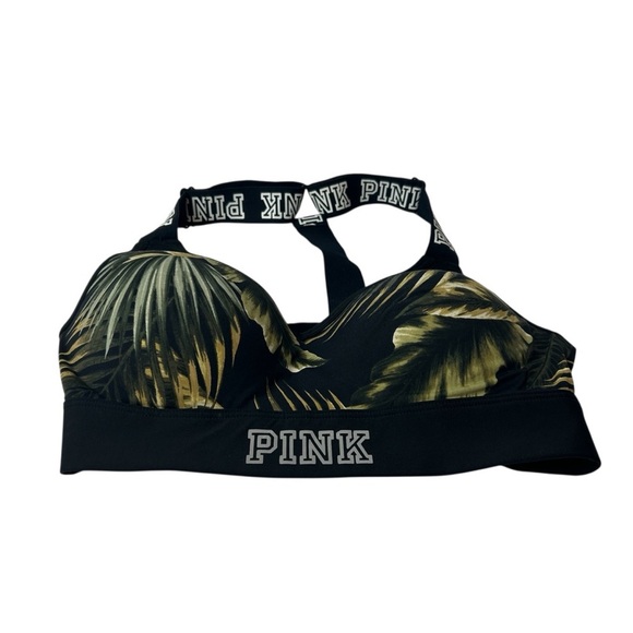 Victoria’s Secret Pink racerback strap bra size Small ultimate push-up leaves - Picture 2 of 12